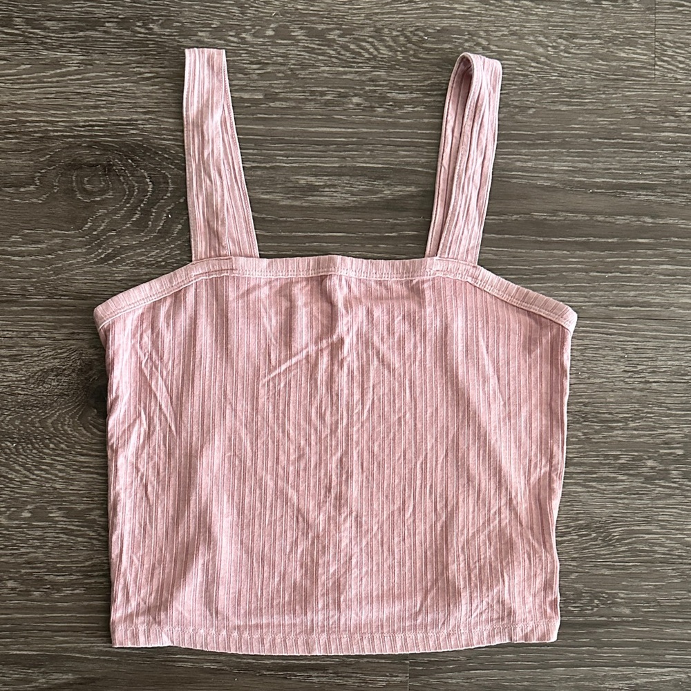 American Eagle Outfitters ‘Soft & Sexy’ Light Pink Ribbed Tank Top